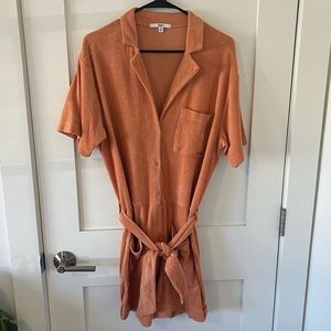 Terrycloth Belted Romper